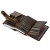 Wallets Male Genuine Leather Wallet Men Business Holder Vintage Real Cow Money Bag Coin Purses High Quality Cartera