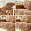 Filtar Förbättrad Winter Cotton Woven Line Filt Sofa Handduk Stickad förtjockad varm Pad Mat Bohemian Boho Throw Travel Bedstrast 231031