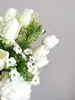 Wedding Flowers 2023 Przyjazd prawdziwy POS White Nature Tulip z Calla Lilies Druhna Hand Hold Buquet Ramo de Flores Para Novia