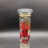 10inch Glass Bong Smoking Water Pipe Bubbler Water Smoke Pipe Skull Red