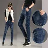 Jeans pour femmes automne denim sarouel femmes grandes poches lavées femme vintage dames copain étudiants lâche streetwear pantalon