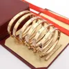 Love Series Gold Bangle AU 750 18 K NIGDY FADE 18-21 Rozmiar z śrubokrętem oficjalna replika luksusowa marka dla dziewczyny para bransoletka