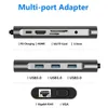 10-in-1-USB-Typ-C-Hub-Dockingstationen Typ-C zu HDTV 4K-VGA-Adapter RJ45 Lan Ethernet SD TF USB-C 3.0 Typec 3,5-mm-Klinke Audio-Video für MacBook Pro OTG