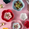 Bowls Creative Colorful Cartoon Flower Type Ceramic Bowl Cute Kids Tableware Salad Fruit Kitchen Cooking Dishes Utensils