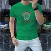 Erkek Tişörtler Tasarımcı Yaz Yeni Kısa Kollu T-Shirt Nakış Pulları Moda Uygun Yuvarlak Boyun Yarı Kx4J CJ3T