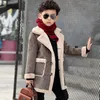 Jackets Children Casual Woolen Coat Fall Winter Boys Handsome Plush Velvet Heavy Outerwear Clothes Kids Splicing Pocket Trench Coat 231031