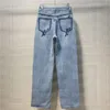 Designer Dames Jeans Shorts Broek Terug Letter Gedrukte Broek Mode Hiphop Denim Korte Lente Zomer Lange Broek