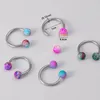 5pcs Surgical Steel Nose Ring Hoop Septum Ear Piercing Cartilage Earring Horseshoe Circular Barbell Helix Jewelry