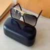 1 stücke Mode Runde Sonnenbrille Brillen Sonnenbrille Designer Marke Schwarz Metallrahmen Dunkle 50mm Glaslinsen Für Herren Damen mit box238R