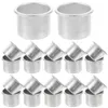 Candle Holders 50 Pcs Metal Cup Candles Bulk Candlestick Taper Aluminum Tea Light Tin Candelabra For