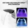 Spruzzatore caldo e freddo Portatile 7 colori LED Terapia della luce Maschera facciale leggera PDT Macchina di bellezza per viso collo Corpo Ringiovanimento della pelle Cura della pelle Anti invecchiamento