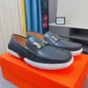 고급 드레스 슈즈 Mens 로이퍼 디자이너 고품질 정품 가죽 형식 신발 H 둥근 발가락 슬립 신발 캐주얼 신발 C110101