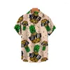 Chemises décontractées pour hommes Homme hawaïen surdimensionné plage chemise élégante hommes nouveautés tendance motif d'ananas vêtements vintage corps corinthiens