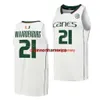 NCAA Hurricanes College Basketball 23 Kameron McGusty Jersey 2 Isaiah Wong 3 Charlie Moore 11 Miller 21 Sam Waardenburg 1 Anthony Walker Laranja Verde Branco