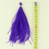 100st/Lot Natural Feather Trim Tassel Smycken som gör 10-18 cm färgad struts plommon bröllopsklänningskläder dekoration plommon