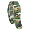 Uhrenarmbänder 22 mm Camouflage Armband Outdoor Ersatz Nylon Stoff Canvas Sport Soft Strap Band Army Green Watchband