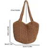 Sacs de soirée Boho Polyester Tricoté Sac À Main Grand Sac Shopper Pour Femmes Designer Plage Épaule Simple Embrayage Main Portable Fourre-Tout