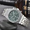 Classic Mens Watch Quartz Green Ghost Diver Series rostfritt stål Vattentät kalenderklocka Business Luxury Watch Reloj Hombre