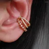 Backs Earrings Fashion 1pc Ear Clips Without Piercing Cz Cuff Conch For Women Girls Cartilage Fake Jewelry