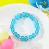 Strand Makersland Handmade Women's Rectangular Rhinestone Crystal Beaded Round Glass Beads Double Stretch Bracelet Factory Wholesale