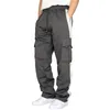 Calças masculinas casuais calças compridas para homem na moda 2023 cor bloco sweatpants tether tamanho grande roupas soltas streetwear