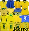 maillots de football rétro du Brésil # 10 PELE 1957 1970 1978 1985 1988 1992 1994 1998 2000 2002 2004 2006 2010 2012 Maillot de football SANTOS Brasil RONALDINHO