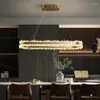 Kolye lambaları Doğal Kristal Yemek Odası Avize Yaratıcı Lüks Yaşam Lambası Üst düzey atmosferik villa masa yatak odası aydınlatma