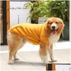 Hundkläder hundkläder vinter husdjurskläder hundar huvtröjor fleece varm tröja mjuka husdjur kläder blixtlås med fickan kostym kappa m l xl acces dhphp