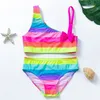 Nouveau 2022 filles maillot de bain 5-14Y maillot de bain à volants Style deux pièces maillots de bain pour enfants jaune maillot de bain à fleurs pour fille maillot de bain maillots de bainTwo-piece Suits girls ruffle