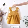 Girl Dresses 2023 Baby Autumn Long Sleeve Toddler Children Clothes Fashion Flower Dress Kid's Costume For 0-2year Girls