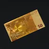 Niestandardowe gorące złoto pamiątkowe banknoty, Euro Color 7 zestawów do kolekcji