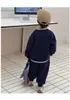 衣類セット男の子スウェットシャツスーツ子供のファッションプリントレター長袖トップカジュアルズボン2ピース10代のトレンド