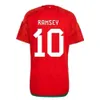 QQQ8 2022 Bale Wales Soccer Jerseys Wilson Allen Ramsey 22 23 World National Team Cup Rodon Vokes Home Football Shirt Men Kids Kits Uniforms