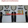 NCAA Wake Forest Demon Deacons Tim College # 21 Duncan Jersey Noir Blanc Or Cousu # 3 Chris Paul Basketball Maillots Chemises