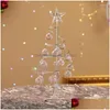 Juldekorationer Juldekorationer Xmas Tree Handicraft med Bell Decor Desktop Mini Ornament Navidad Year Drop Delivery DHGA DHRBZ
