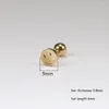 Stud Earrings 2PCS Small Ear Studs Pendientes Plugs Tragus Stainless Steel Star Smile Cute Jewelry For Girls 0.8mm