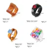 Anéis de cluster en coreia moda vintage simples acetato colorido acrílico grosso redondo conjunto para mulheres meninas y2k jóias acessórios presentes