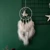 Новая белая бабочка мечты ловцы пера подвесной ветер Bell Dream Dream Wind Bell Home Wedding Decoration подарок 1224210