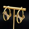 Klassiska designerörhängen, 2 färger, emalj Alphabet Hoop Huggie örhängen, tjock guldelektroplatt, mässingsmaterial, bröllop, jubileum, hög kvalitet med låda
