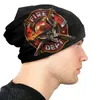 Baskenmützen, Feuerwehrmann, Feuerrettung, Skullies, Mützen, Malteser mit Totenkopf und gekreuzten Äxten, dünne Mütze, Motorhaube, Hüte, Herren, Damen, Hip-Hop-Ski-Mütze