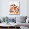 Światowy słynny budynek Parthenon Atena Grecja ołówka