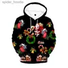 Men's Hoodies Sweatshirts New Men's Merry Christmas Hoodie with Santa Claus Pattern 3D Printed Long Sleeve Hooded Sweatshirt Oversized Women's Coat L231101