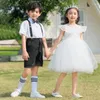 Ensembles de vêtements Performance pour enfants pour la maternelle école primaire chorale filles cravate uniforme