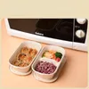 Dinnerware Sets Light Lunch Box Biodegradable Lunchbox Microwave Disposable Container Vegetable Salad Takeaway Packing