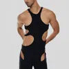 Débardeurs pour hommes Streetwear personnalisé Hommes Mode évidé Sexy Gilet en tricot Élastique Slim Fit Mâle Top T-shirt Grande Taille Hommes