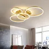 Kroonluchters Luxe LED-kroonluchter Lichtlamp Rond plafond Gouden Zwart Hal Woonkamer Slaapkamer Minimalistisch huisdecor