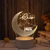 Outra festa de evento fornece decoração muçulmana do Ramadã Ornamento Eid Mubarak liderou o festival Night Light Eid Al Adha Gift Gurbang Ramadan Decoration for Home 230331