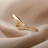 Anelli a grappolo Semplice e carino zircone ala di insetto per le donne Dio anello per dito regolabile gioielli da sposa estetica amante regalo per lei