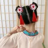 Accessoires pour cheveux, coiffure avec poignée à nœud, épingles à cheveux de l'année chinoise, pinces à fleurs, perruques pour enfants