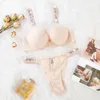 Women's Panties VICTORIAS SECRET Sexy Women Lace Push Up Bra Set Elegant Ladies Underwear White bralette Letter Pieces Intimate Suit 231031